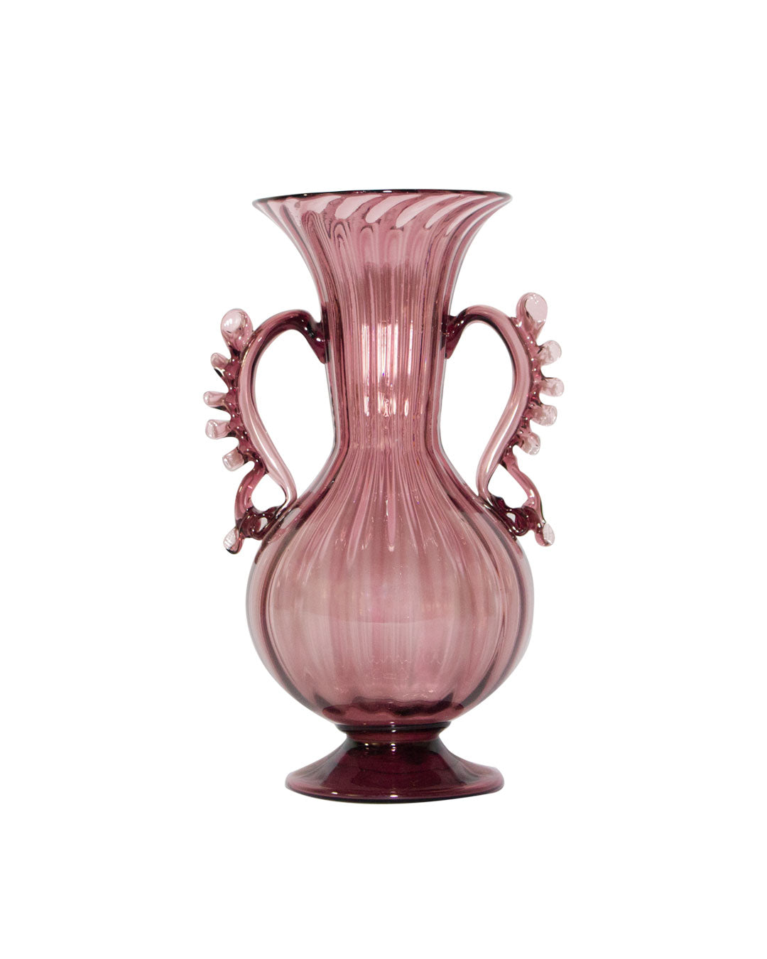 Mauve Gordiola Glass Vase. Mallorca, 1950s