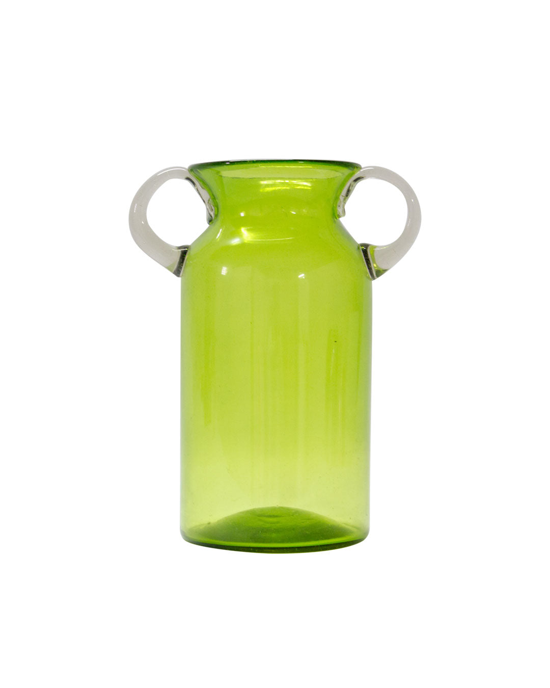 Apple Green Blown Glass Vase. Vidriosomex, Mexico