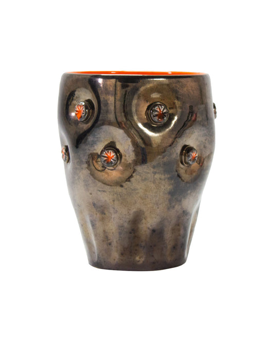 Bronze Lustre Ceramic Vase. Vallauris, 1960s