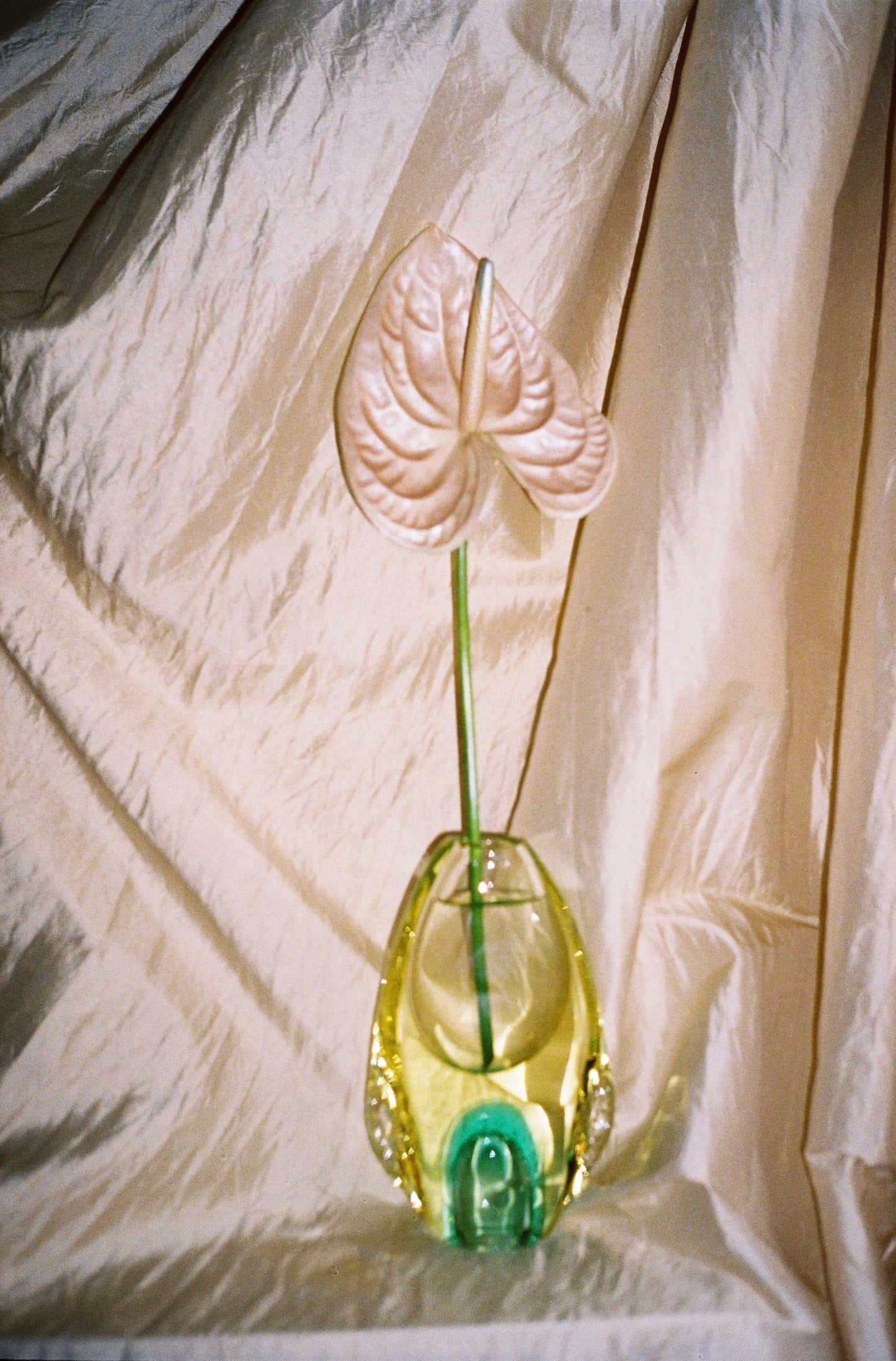 Sommerso Murano Glass Vase. Venice, 1950s